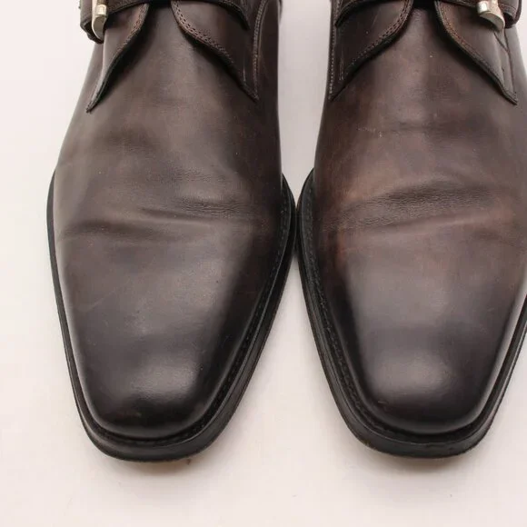 Magnanni Marco II Grey Single Monk Strap Men's Size 9.5 M Dress Shoes